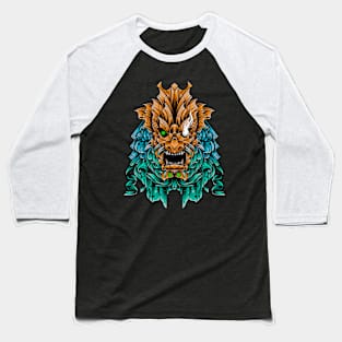 Japanese samurai Oni Baseball T-Shirt